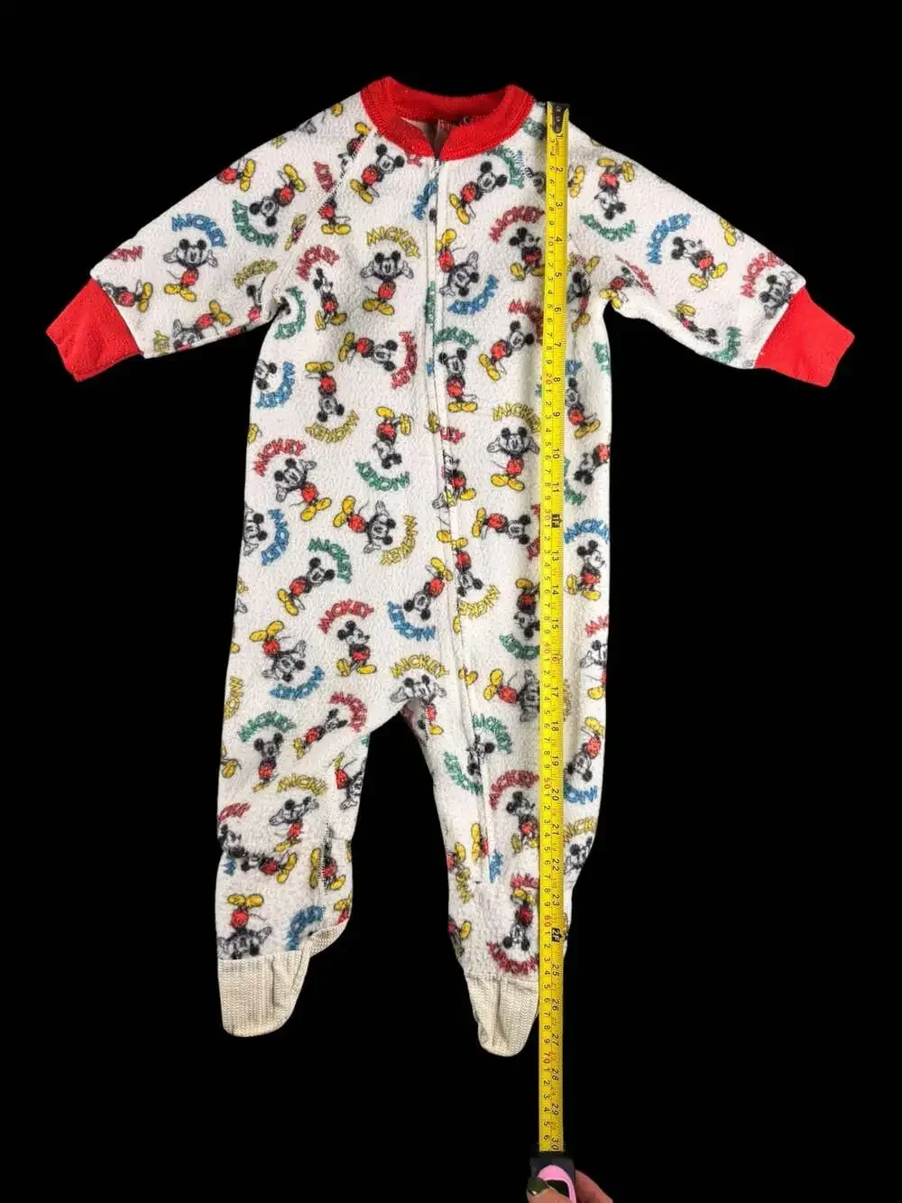 Vintage Disney Mickey For Kids Stuff Fleece Footed Pajamas Size 2T